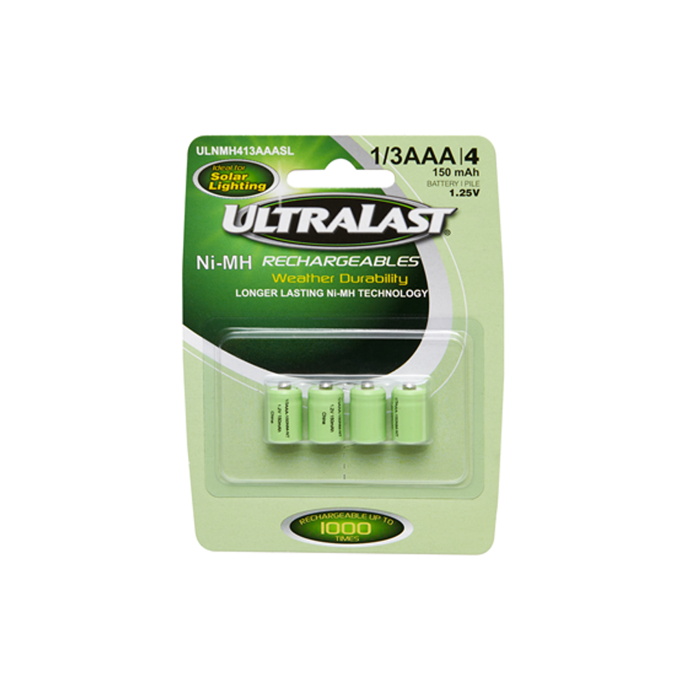 UltraLast 1.2V 150 mAh AAA Ni-MH Solar Battery - 4 Pack - ULNMH413AAASL Questions & Answers