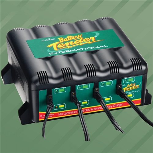 What is the length of the leads on the 4 bank battery charger?