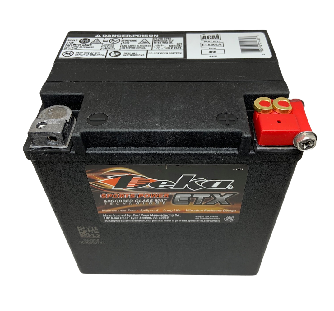 Is the Deka ETX30L battery compatible with a 1965 Harley FLH?