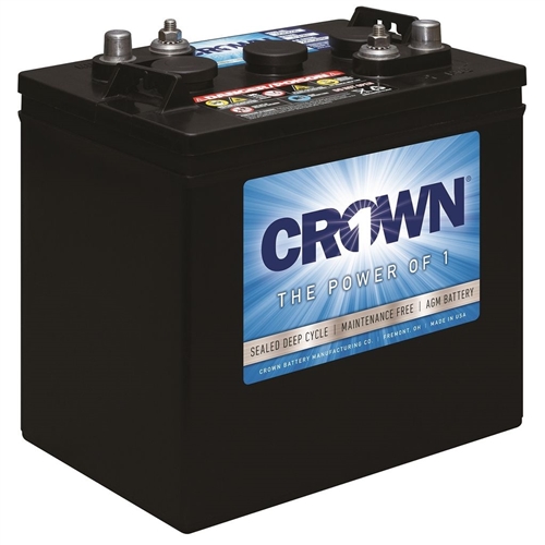 What are the charging voltage specs (Absorption, Float, Equalization) for the crown 6CRV220 batteries