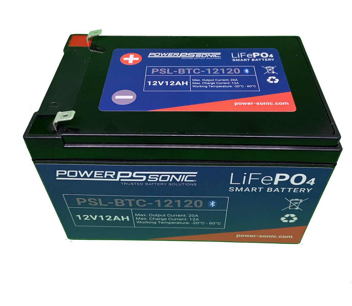 What is max discharges in Amp. for PSL-BTP-12120 Li-Fe Po4 Battery