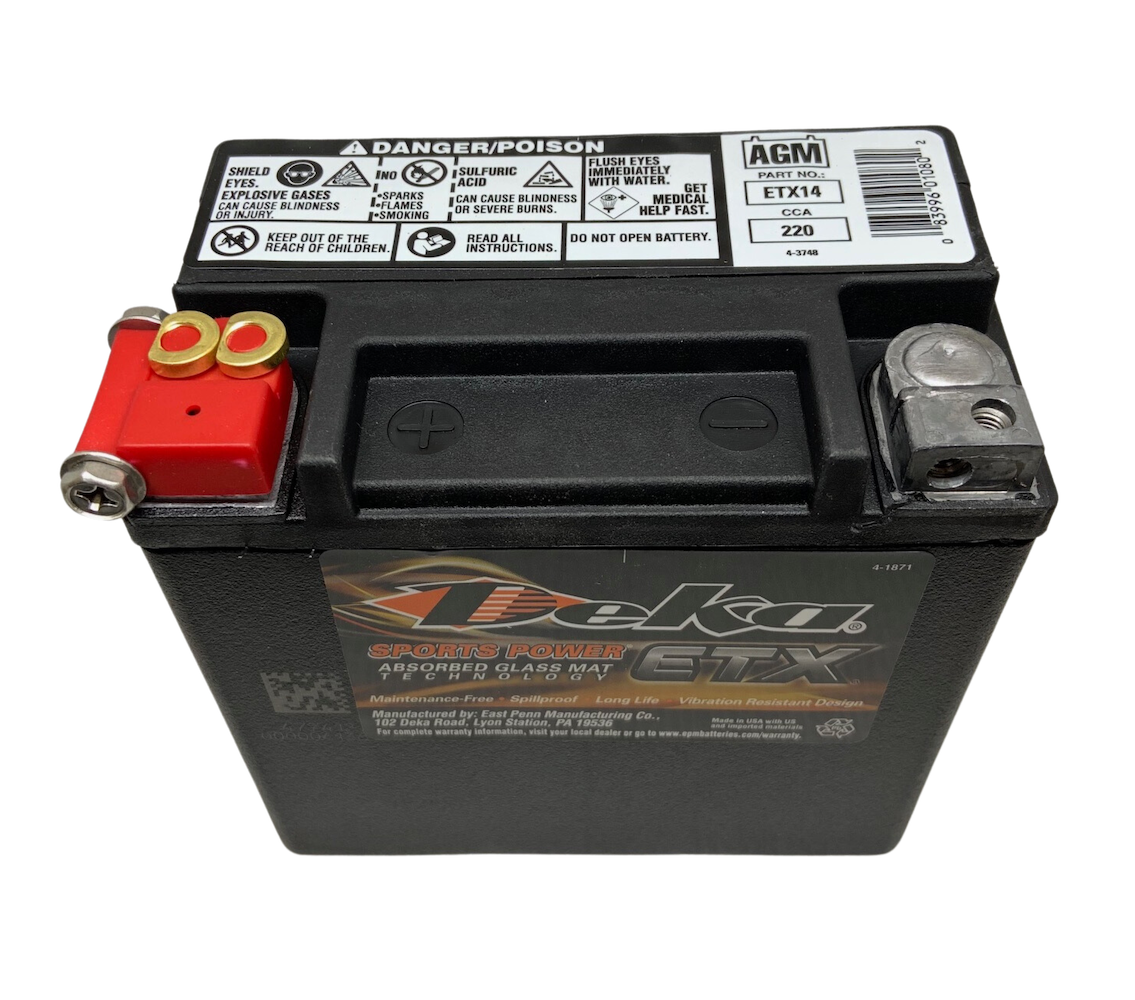Is the Deka ETX14 battery compatible with a 1983 Moto Guzzi California 2 1000?