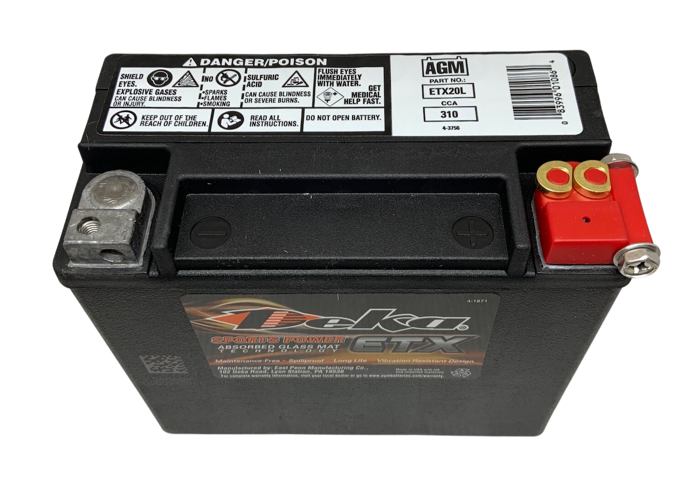 Why do some deka etx20l batteries have a gray bottom and some like this picture has a black bottom?  Any difference