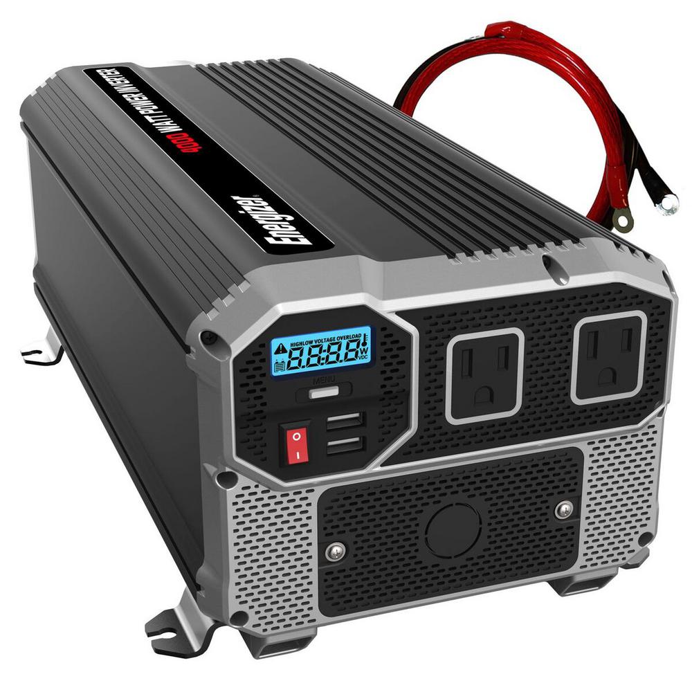 Energizer EN4000 Power Inverter, 12V 4000 Watt w/2 AC and USB Outlets Questions & Answers