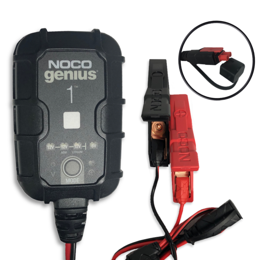 Is the NOCO Genius 1 suitable for a dead 12V car battery and how long to charge?
