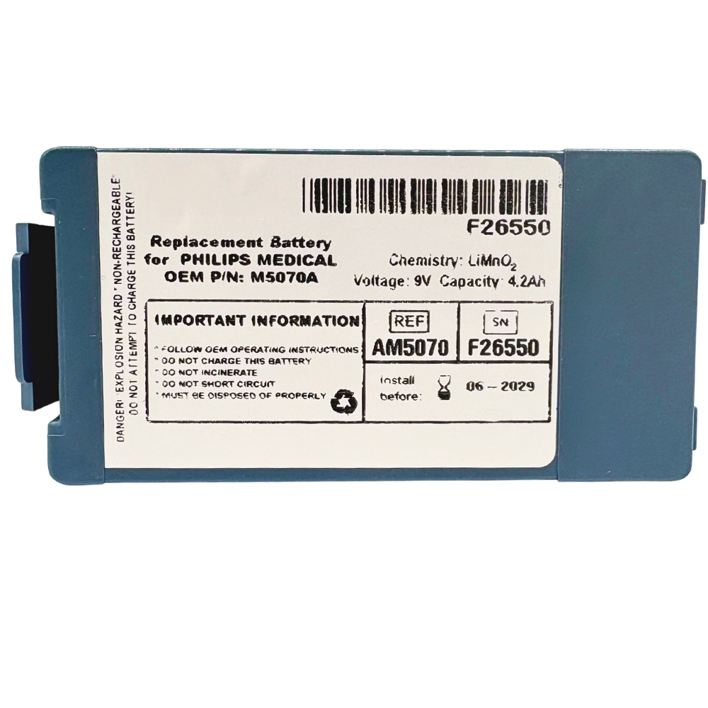 AED M5070A Battery Replacement - Fits M5066A, M5068A Questions & Answers