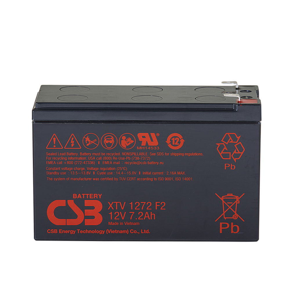 CSB XTV 1272F2 12V 7.2AH AGM High Temperature Battery for Deep Cycle Applications Questions & Answers