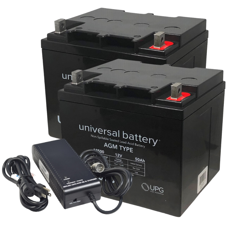12 VOLT 50AH Wheelchair AGM - Battery and Charger Replacement Kit Questions & Answers