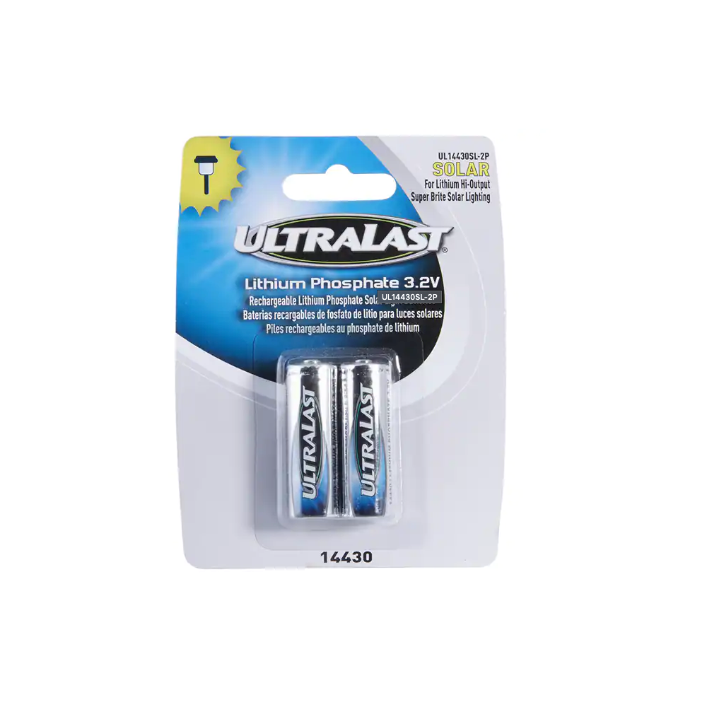 UltraLast 3.2V 14430 LiFePO4 Battery - 2 Pack - UL14430SL-2P Questions & Answers